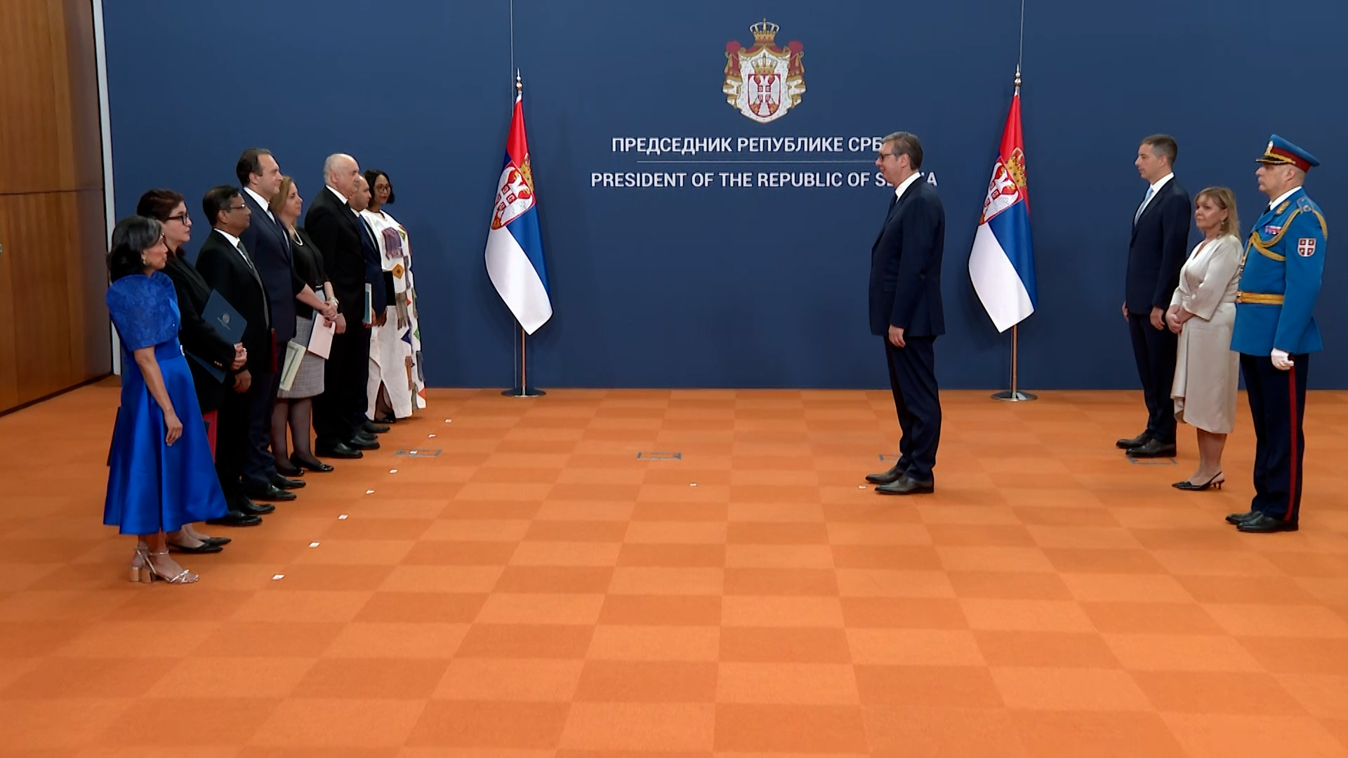 Beograd, predsednik Republike Srbije Aleksandar Vucic primio je akreditivna pisma ambasadora koji pokrivaju Republiku Srbiju na nerezidencijalnoj osnovi, pokrivanje Beograd, predsednik Republike Srbije Aleksandar Vucic primio je akreditivna pisma ambasadora koji pokrivaju Republiku Srbiju na nerezidencijalnoj osnovi, pokrivanje